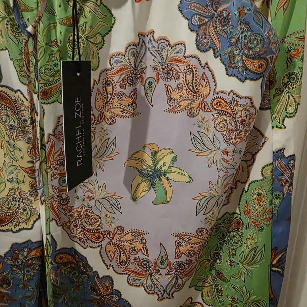 Rachel Zoe Multicolor Paisley Pants Satin - Picture 8 of 13
